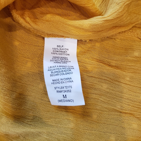 NWOT Ambiance Tank Size M in Mustard - Picture 3 of 7